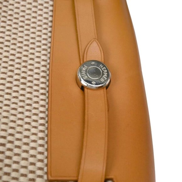 Hermes Beige Black Toile GM Officier Herbag TPM 2 in 1 Shoulder Bag - Picture 5 of 10